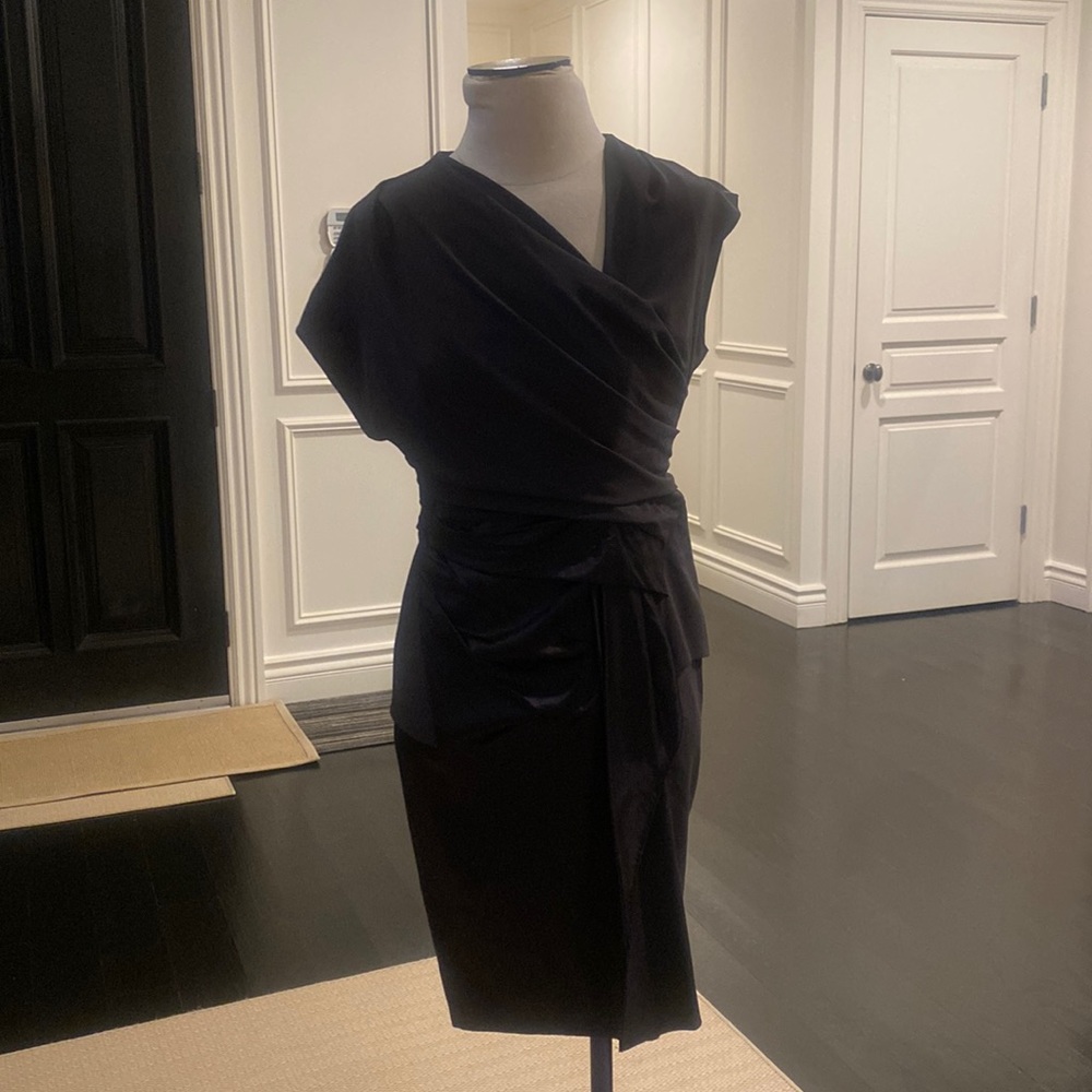 Womens Helmut Lang Asymmetrical drape dress